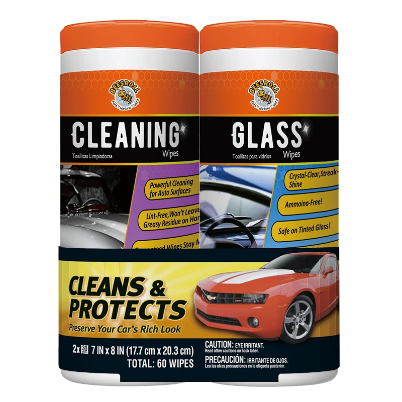 Очищающие Салфетки Beesroll для стекла автомобиля, комбинированные салфетки для удаления масляной пленки, на лобовое стекло