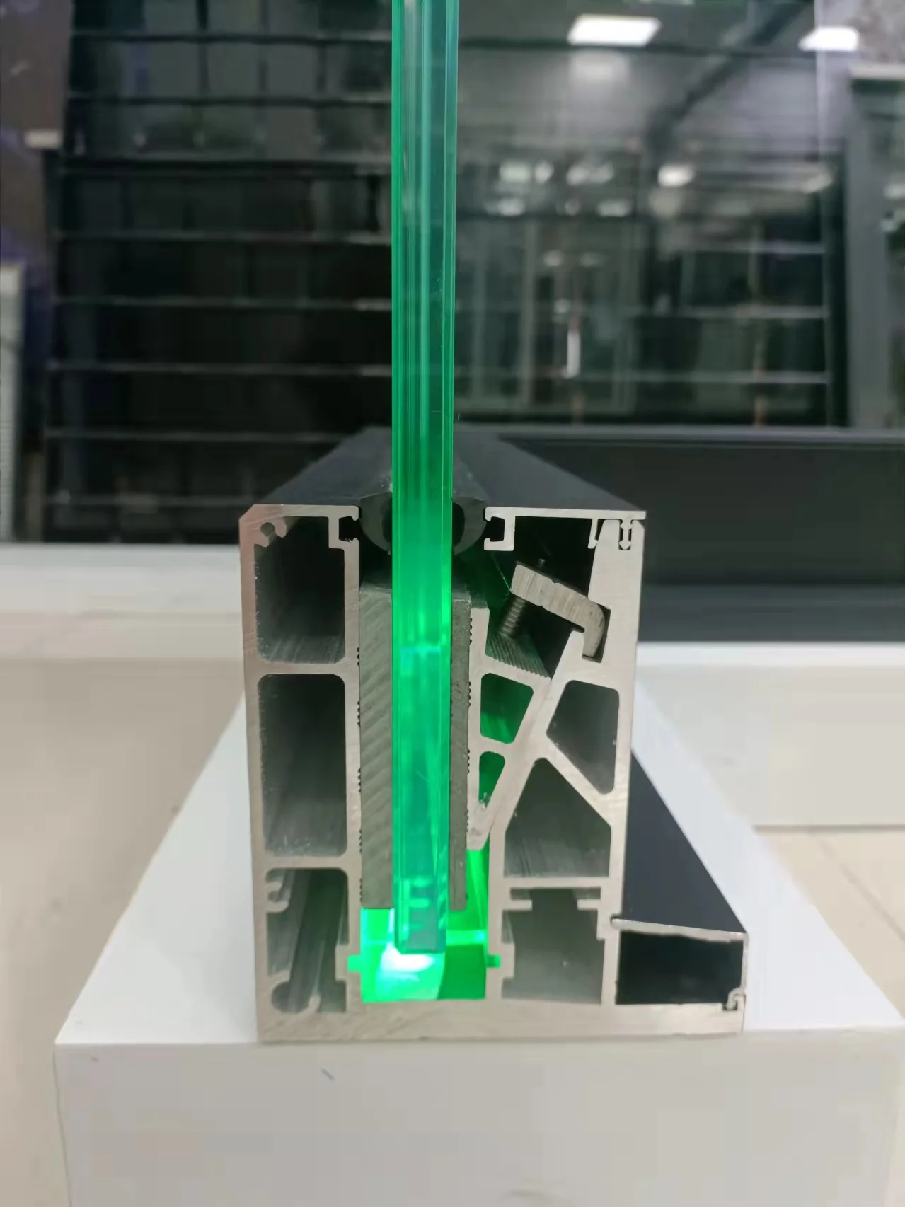 Exterior balcony balustrade frameless stair glass railing brackets designs with tempered glass aluminium u channel fence posts