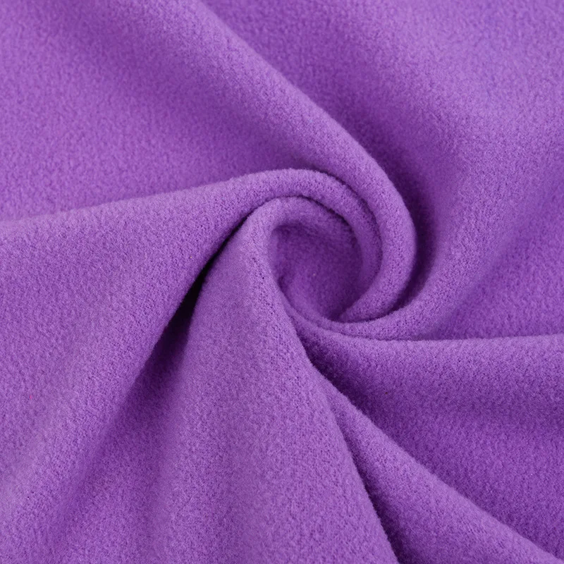 High Quality Sports Hoodies Two Side Polar Fleece Fabric Material Warm Keeping Knitted Polyester Underwear Suits Fabrics