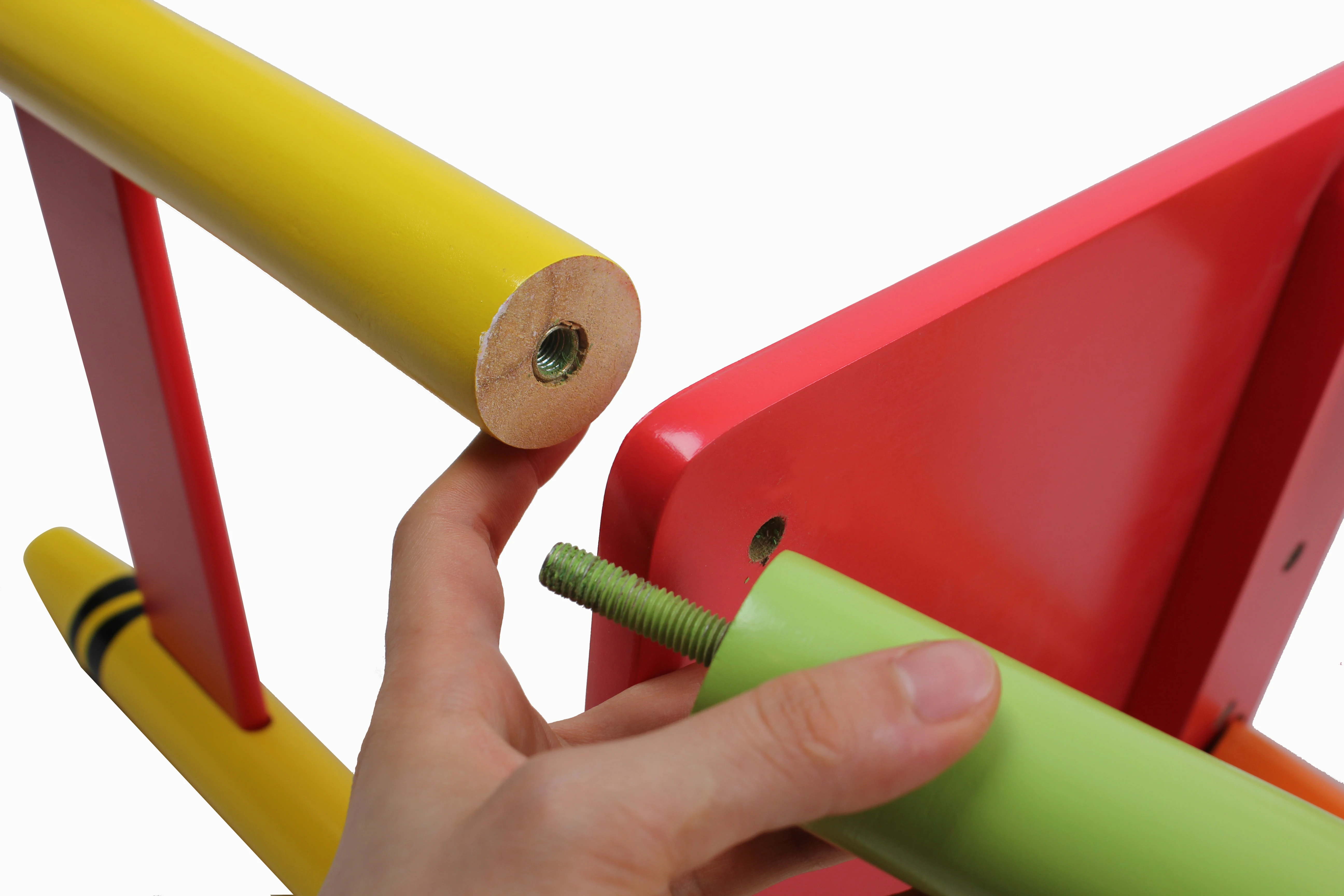 Toffy & Friends Wooden kids crayon table and chair set playing table writing table kids furniture set of 3