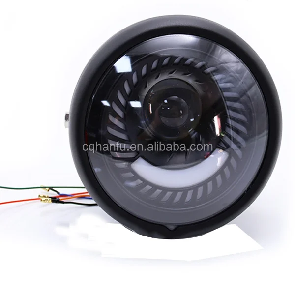 GN125 CG125 Retro Motorcycle Modified LED Headlight Round Driving Light