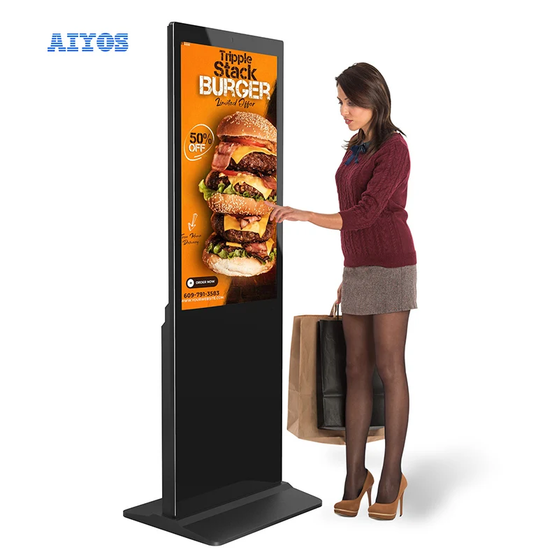 Floor standing 40, 42, 43 Inch wifi lcd advertising display screen