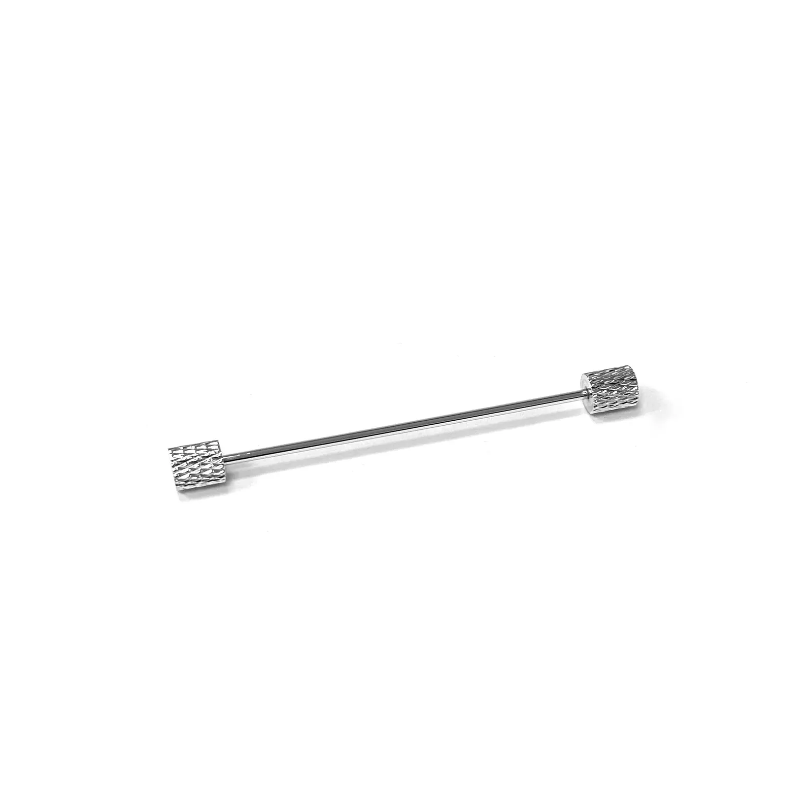 Cylindrical pattern Shirt Collar Bar Tie Pins Set for Men Gift for Father and Husband Wedding Business(Sliver, Golden)