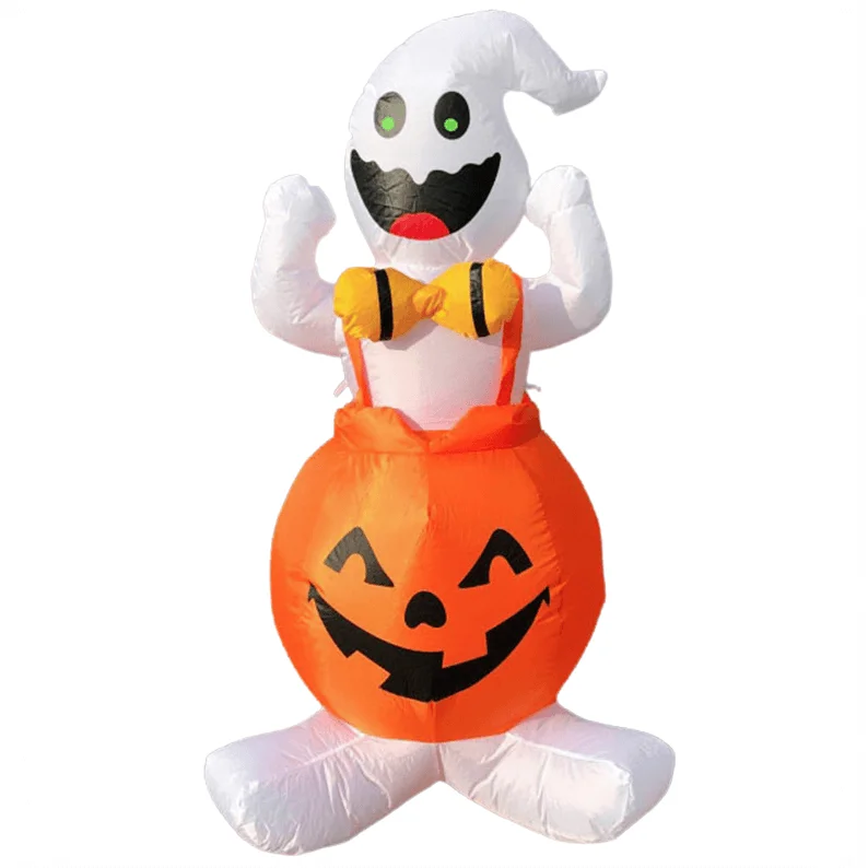 Blow Up Halloween Inflatables Build-in Led Inflatable Ghost Pumpkin For Home Yard Indoor Outdoor Decoration