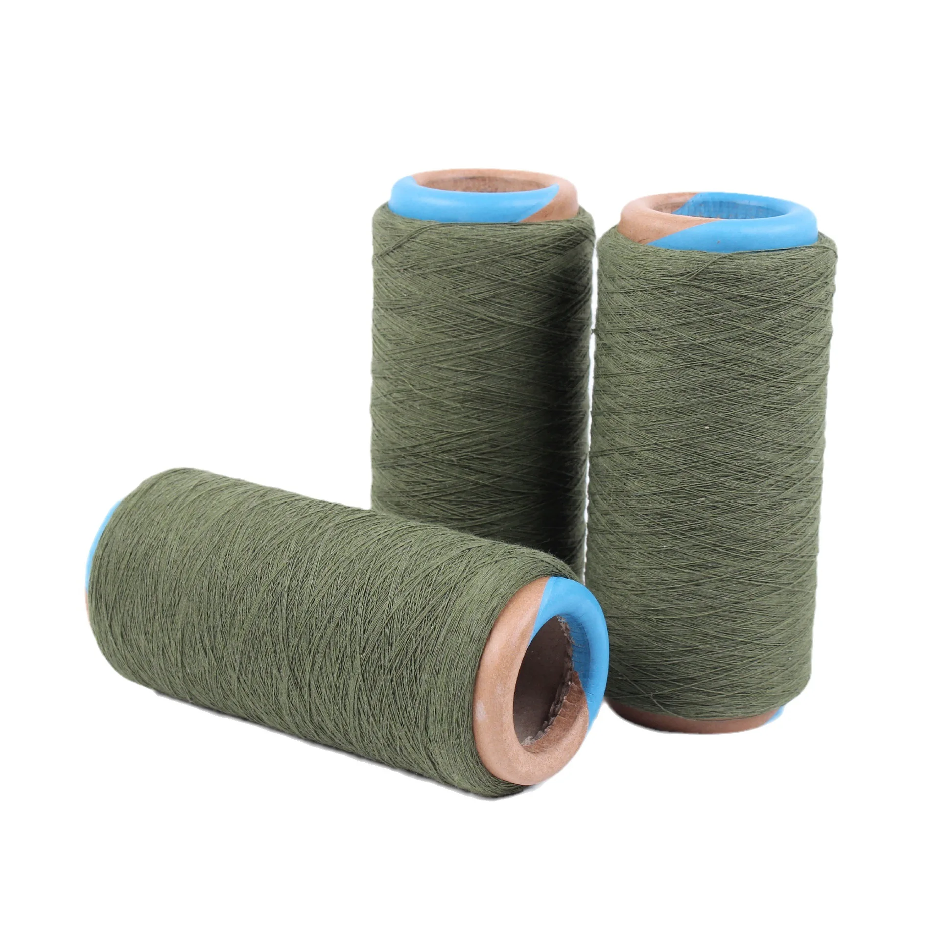 50% Cotton 50% Polyester Blended Open End Yarn Good Strength Weaving Knitting Recycled Cotton Staple Spun Carded Yarn