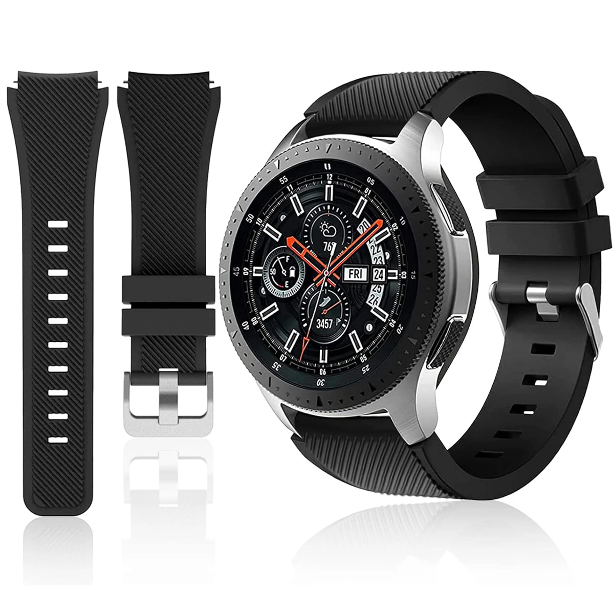 Silicone strap double color blocking strap new watch for Samsung strap Suitable for samsung S3 22mm