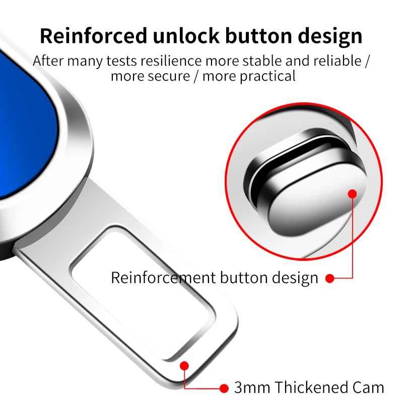 Seatbelt Buckle Silencer Universal Standard Size Seat Belt Extension Customize Available Logo
