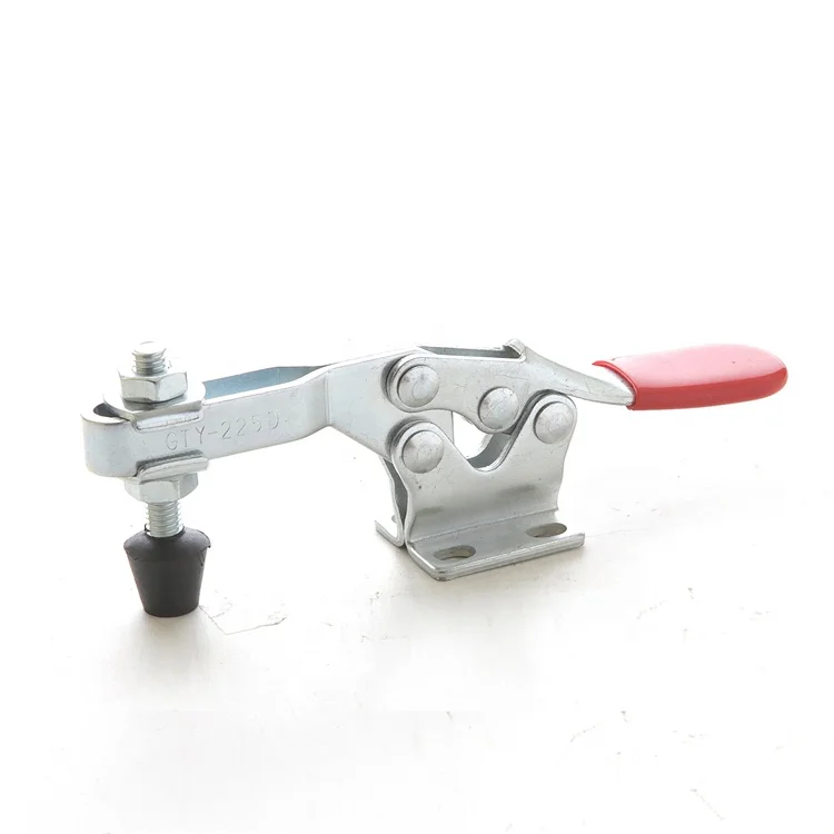 Toggle Clamp 500 lbs Holding Capacity 225D Quick Release Horizontal Clamps w/ Antislip Rubber Pressure Tip for  Fixtures