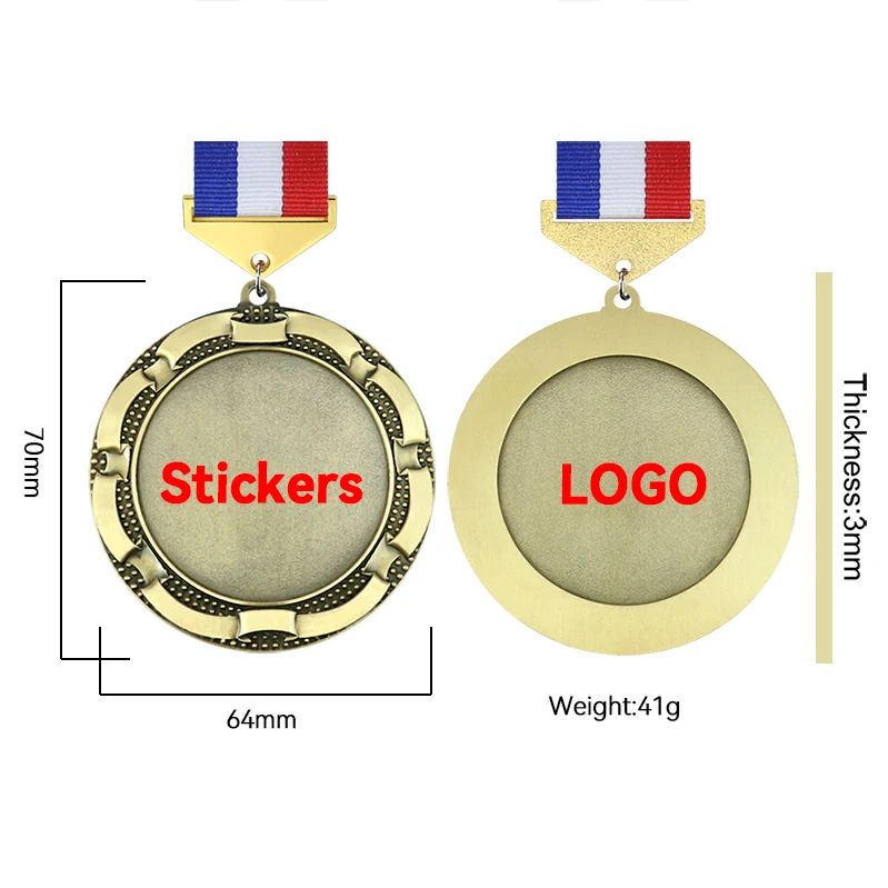 Medal Manufacturer Wholesale Cheap Gold Silver Copper Karat Race Trophy and Medals Custom Blank Metal Sport Medal