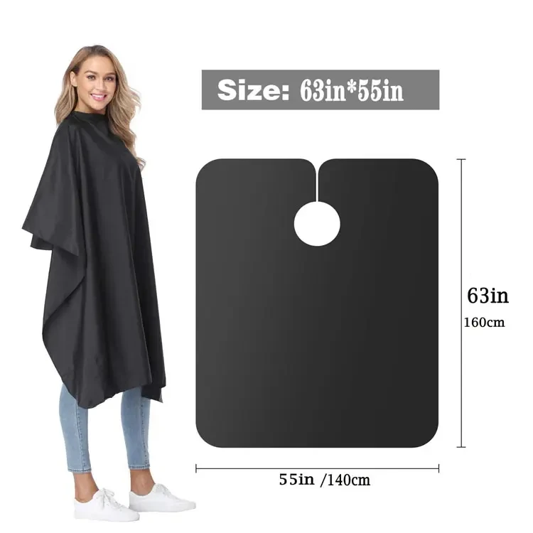 2024 Low Moq Ready Stock Hairdressing Shawl Waterproof Fast Shipping Barber Hair Cutting Salon Cape Gown