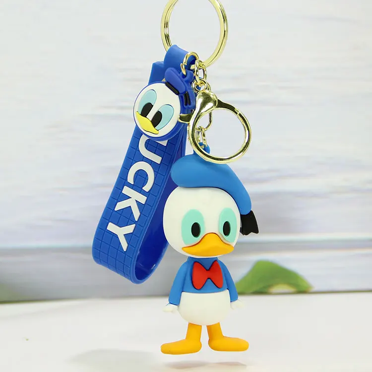 Custom 3d Silicon Keychain Promo Items Plastic Crafts Fur Keychain Anime Charm Custom