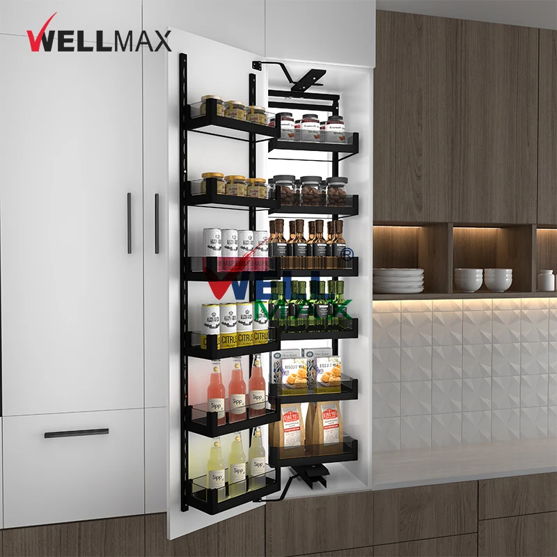 WELLMAX органайзер для кухонного шкафа широкая Выдвижная Высокая кладовая умная большая корзина хранения