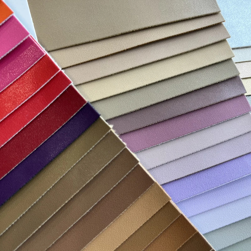 High quality pu artificial leather cost-effective 0.8mm faux leather injection moldable shoe material for shoe making