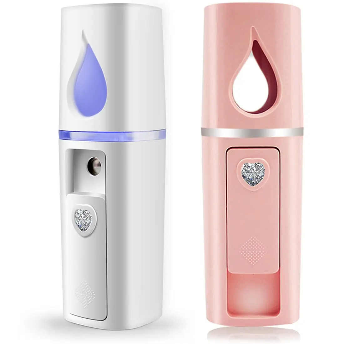 Portable Mini Facial Steamer Atomization Eyelash Extensions with Mirror & 20ml Visual Water Tank