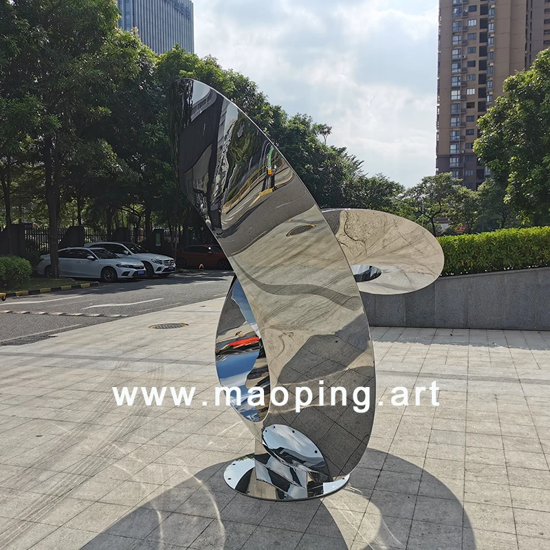 Custom Large Outdoor Abstract Metal Art Garden Decoration Stainless Steel Sculpture