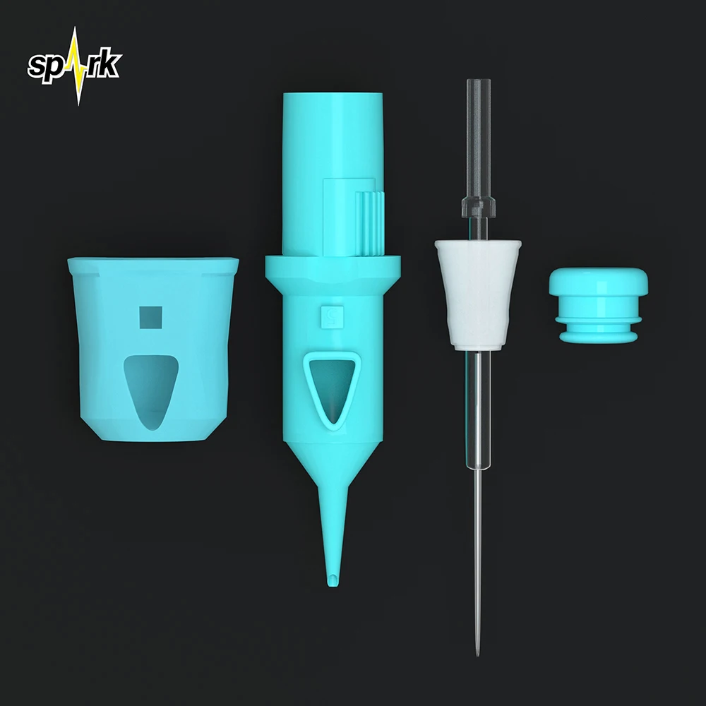 Blue Tattoo Needle Disposable 316 Stainless Steel Needle Cartridges