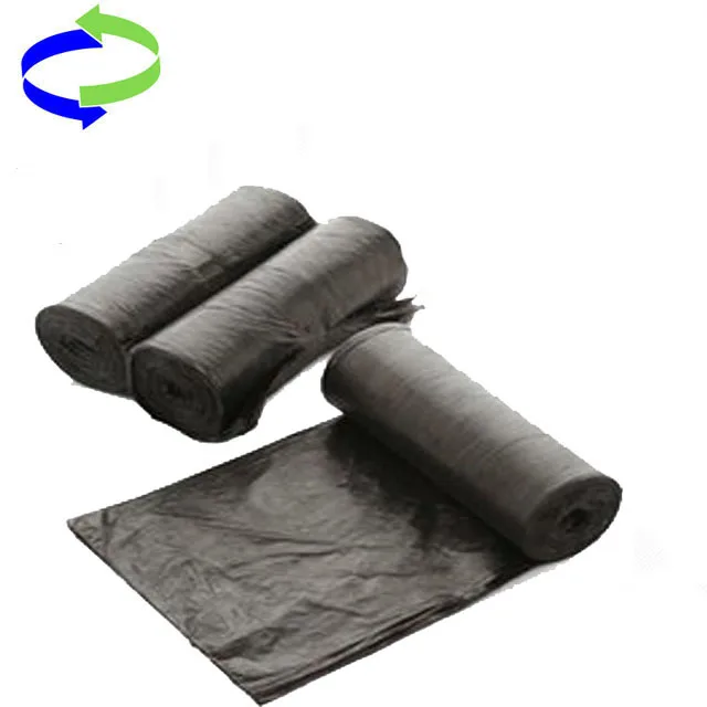 Thickened Trash Bin Liner Plastic Black Garbage Bags With On Roll