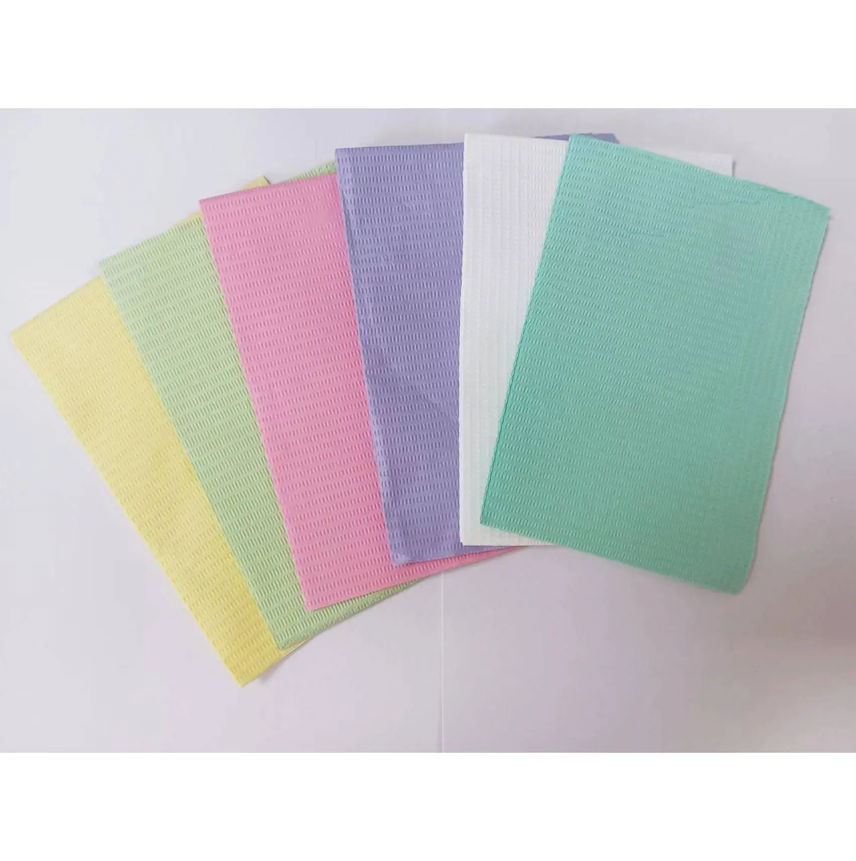 Disposable Waterproof 2ply Paper+1ply Poly Materials Dental Bib For Patient Bib