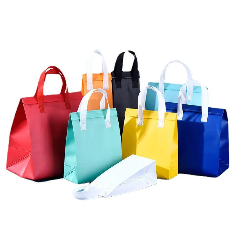 Wholesale Eco-Friendly Insulated Thermal Cooler Bags Handle Custom Durable Takeaway Hot Cold Food Delivery Reusable Restaurants