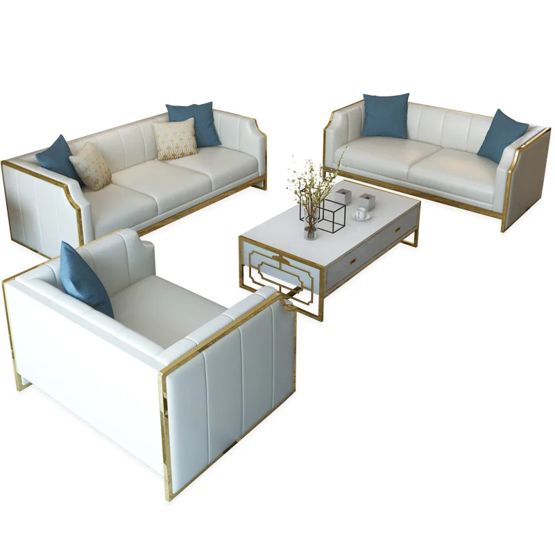 YASITE Leather Material Contemporary Commercial Modern Dubai Sectional Kanepe Soffa Sofa Set Furniture