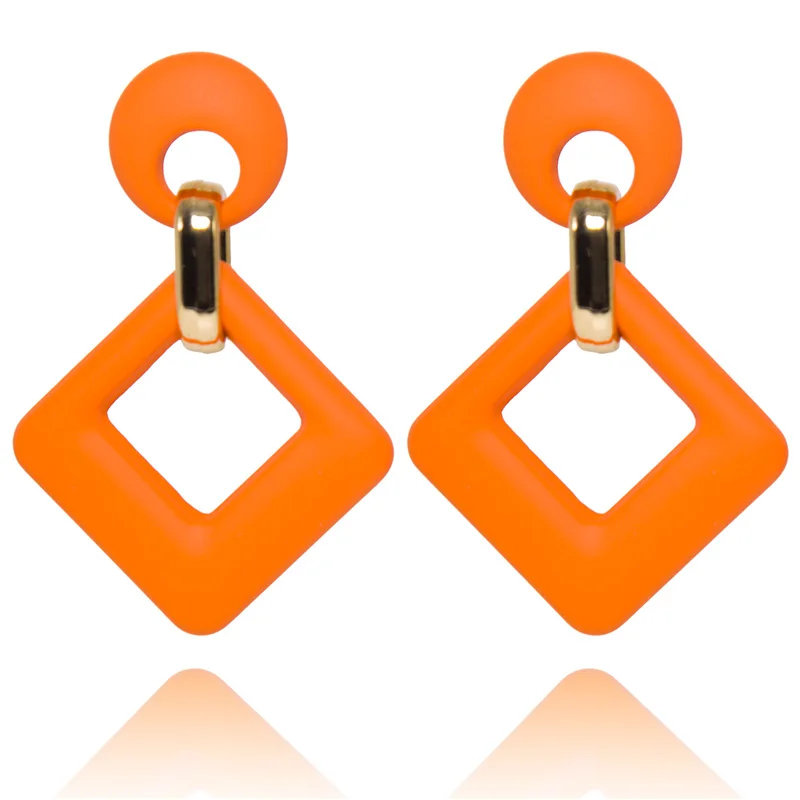 New Arrival Macaron Hollow Earrings Minimalist Fashionable Buckle Earrings Women Ear Accessories