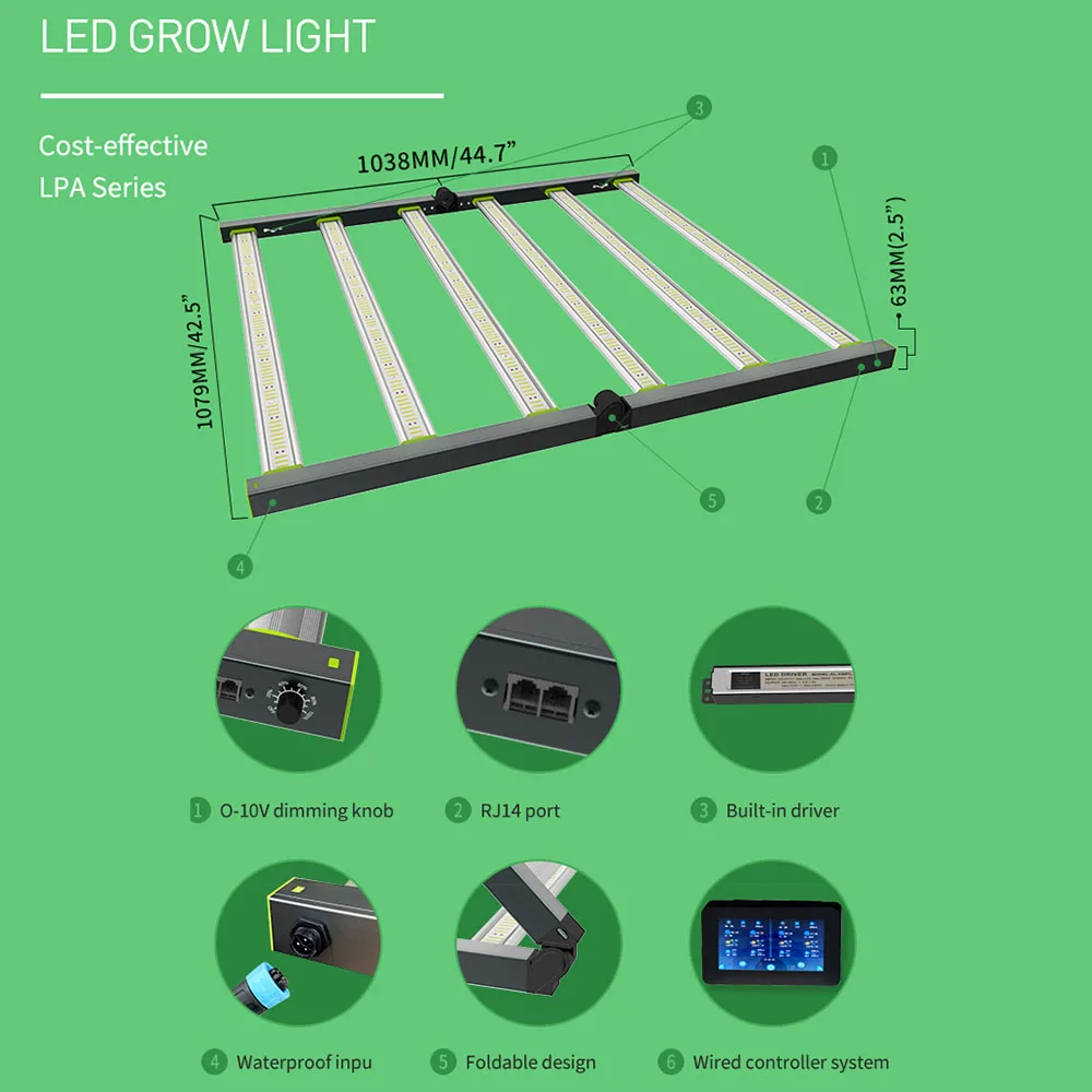 Luxgrow Grow Light LED 720 watt Full Spectrum 700w 720w LED Grow Light Bar for Indoor Garden