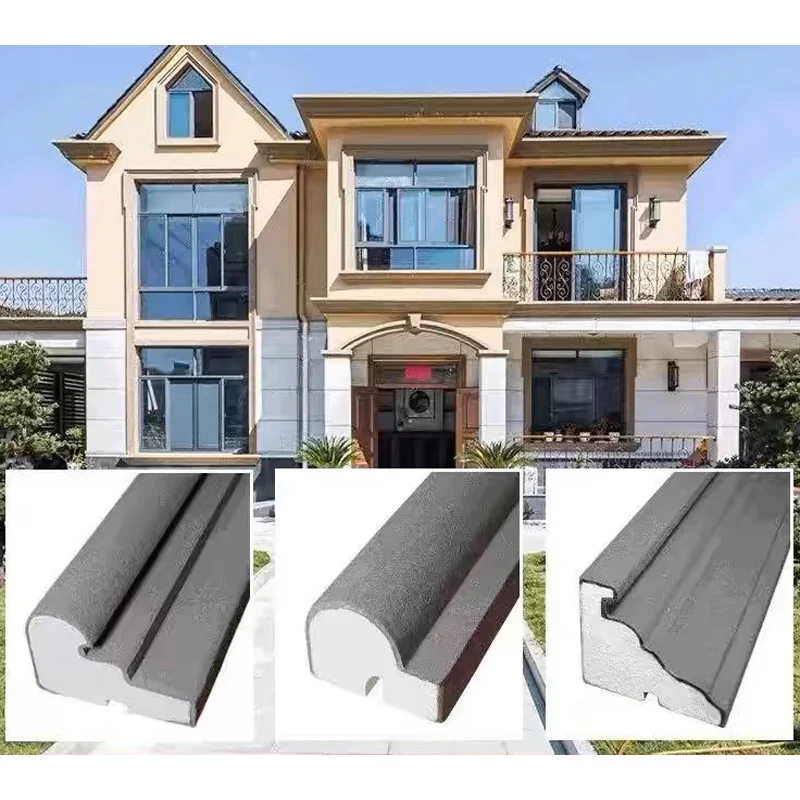 Construction material EPS line columns decoration material foam cornice line foam moulding production