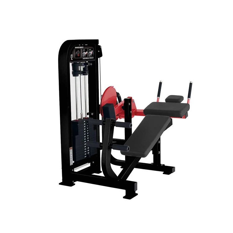 High Quality Ab exercise trainer  Commercial Pin Loaded Abdominal  fitness Machine  with cable  For Sale