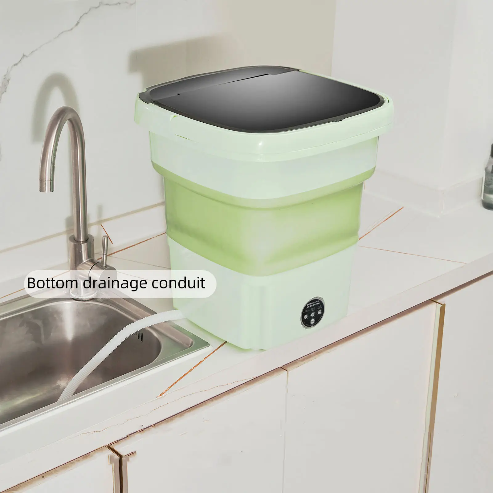 15L Foldable Mini Washing Machine With Spin Dryer Automatic Underwear Sock Washing Machine With Centrifuge
