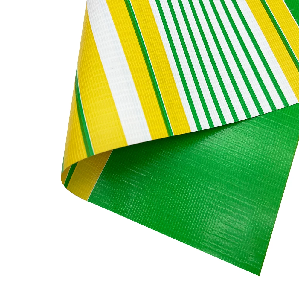 
PVC stripe tarpaulin waterproof PVC tarpaulin material for awning 