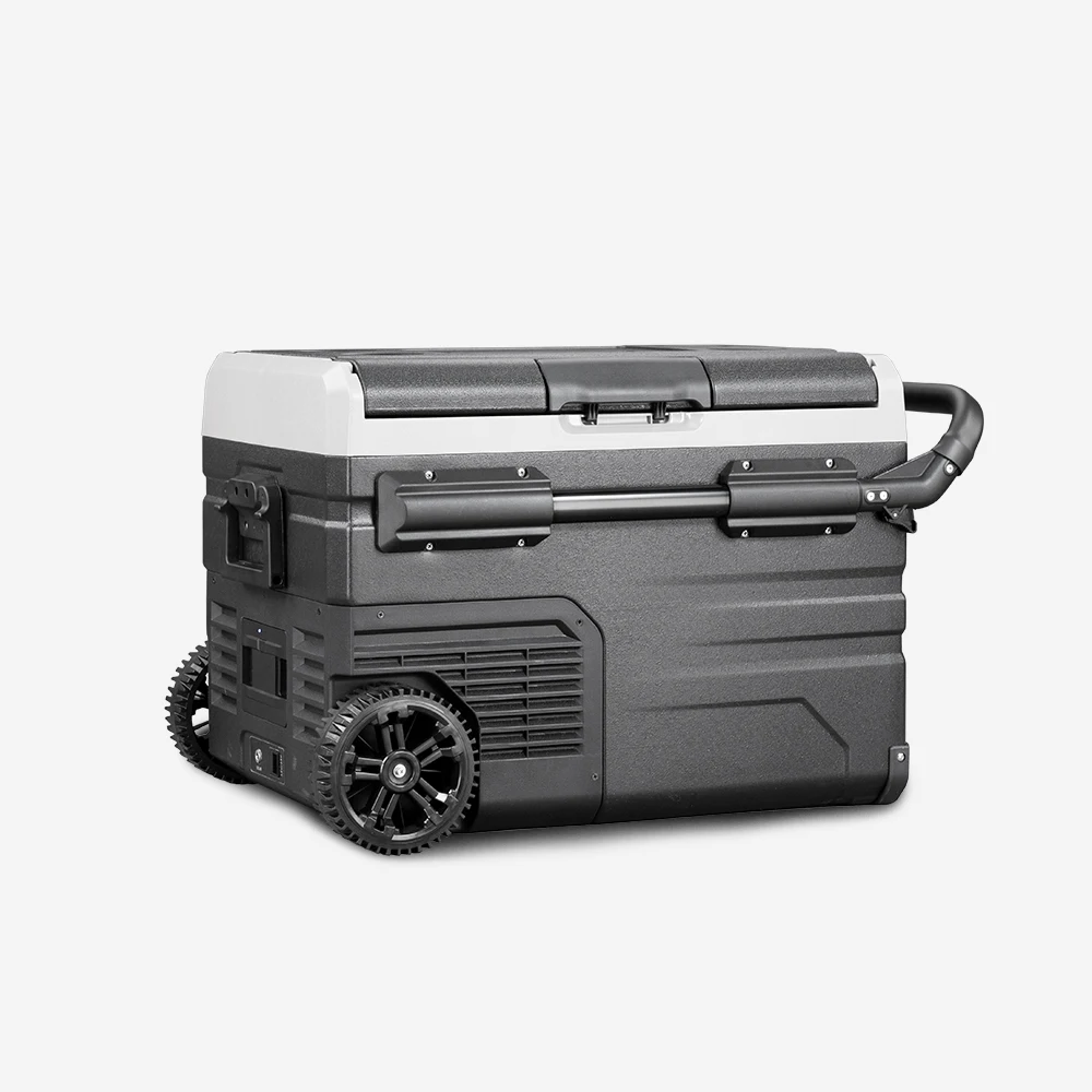 TSW50 Мини Портативный электронный контроль морозильн автомобильный холодильник, работающего на постоянном токе 12 В в колеса компрессора и Ручка Компактный холодильники