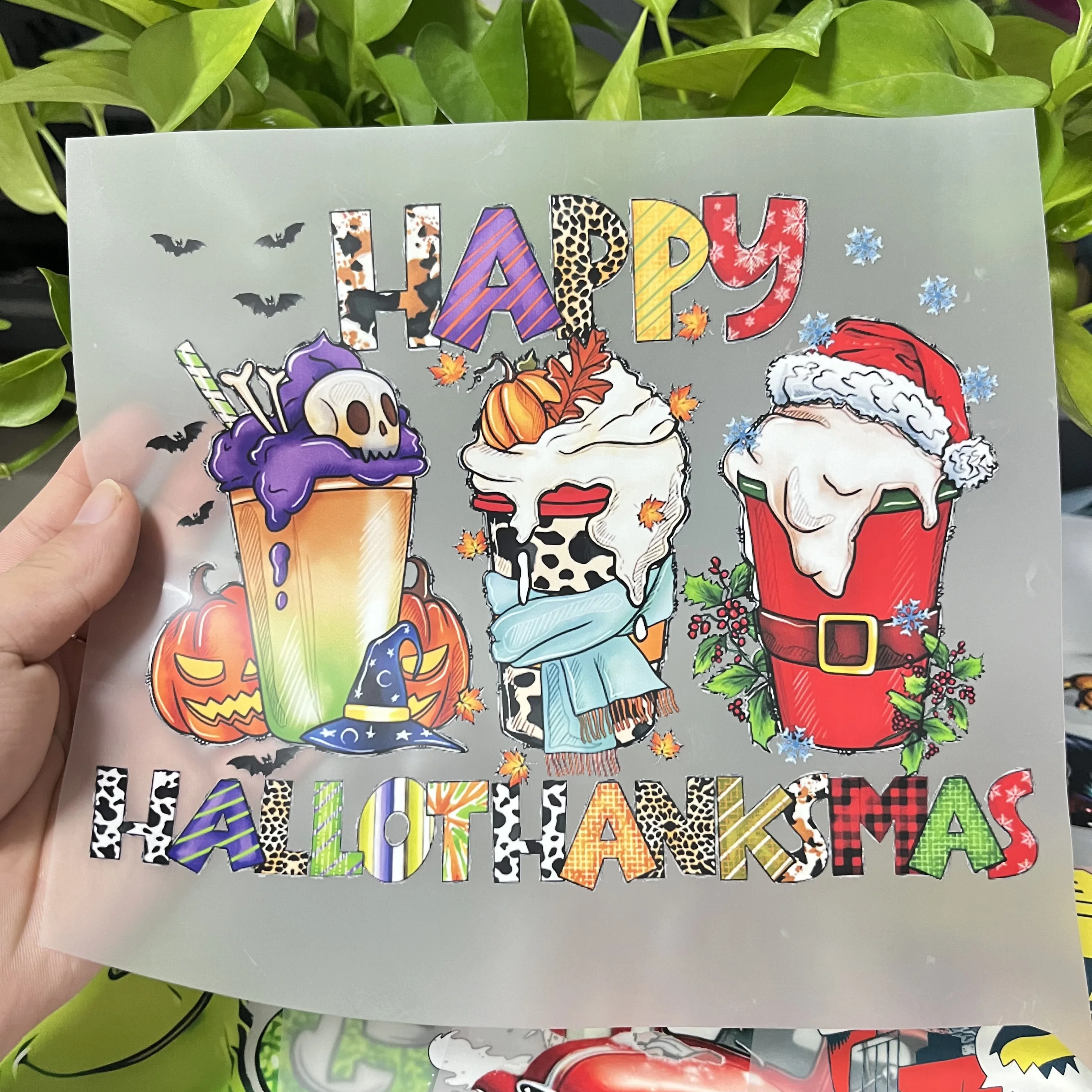 HuaYingXing Custom plastisol Heat Press Sticker Transfer Printing Designs Factory Logo DTF Film Iron Print for T-Shirts