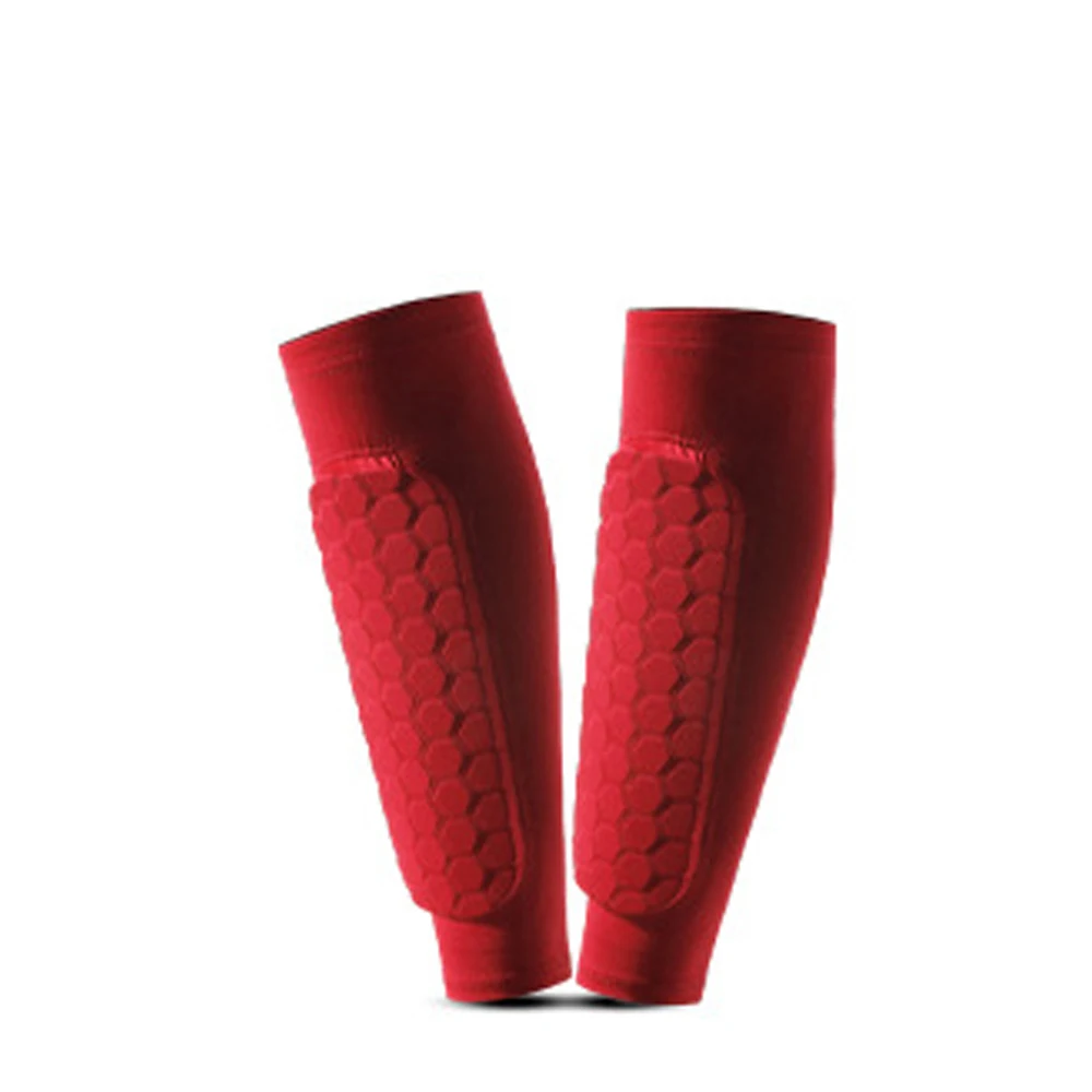 Hot Sell Colorful Sports Fitness Leg Protector Compression Calf Sleeves Brace Honeycomb anti-collision Calf Support