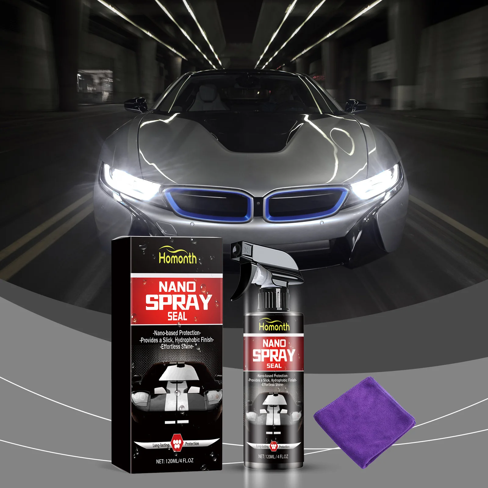 Wholesale Homonth car paint waterproof polishing refurbishment maintenance waxing antifouling automobile nano coating spray