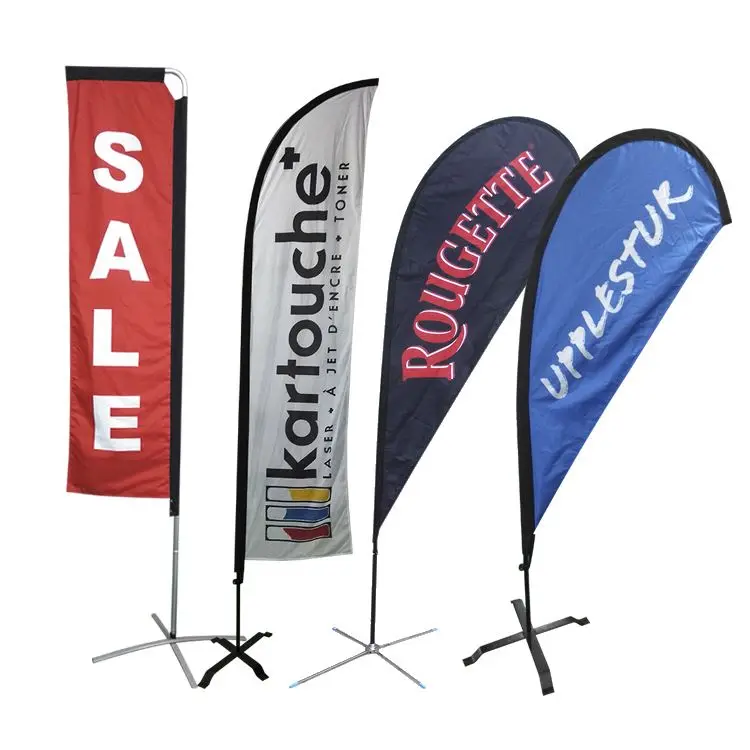 Hot Sale Feather Sports Flags Feather Flag Promotional Banderole Suppliers Outdoor Advertising Custom Design Feather Beach Flag