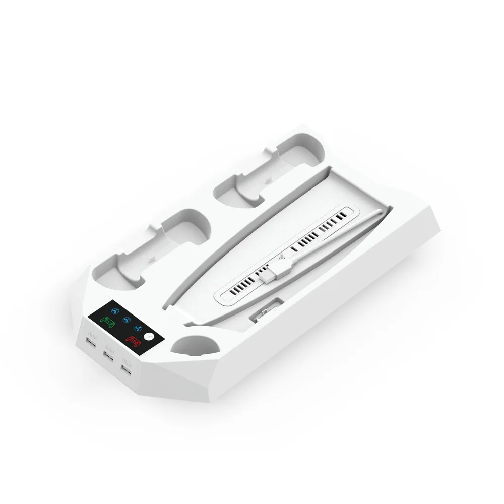 PS5 Console Cooling Fan Vertical Dual Charging Dock Charging Stand For Ps5 Playstation5 Joystick Gamepad For Ps5 Console Control