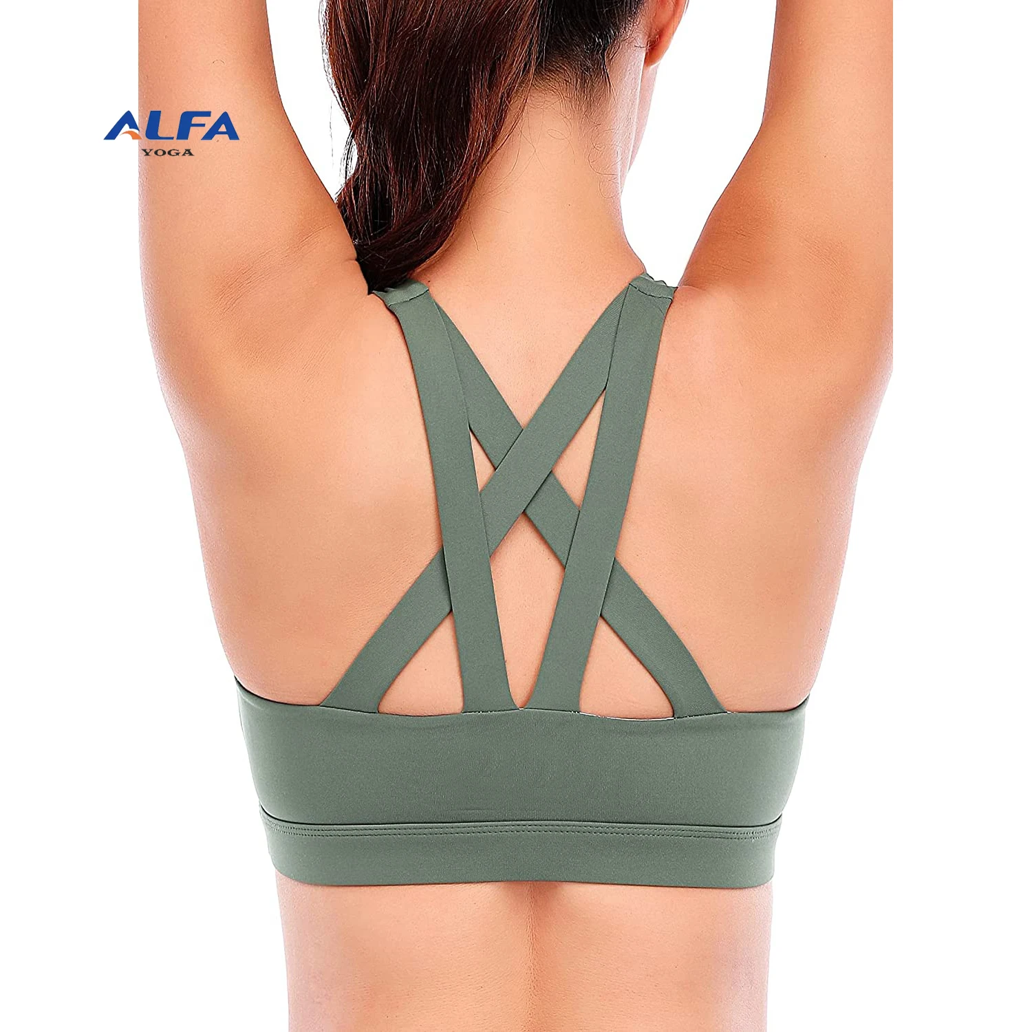 Женский спортивный бюстгальтер Alfa Criss-Cross с мягкими бретельками и съемными чашечками