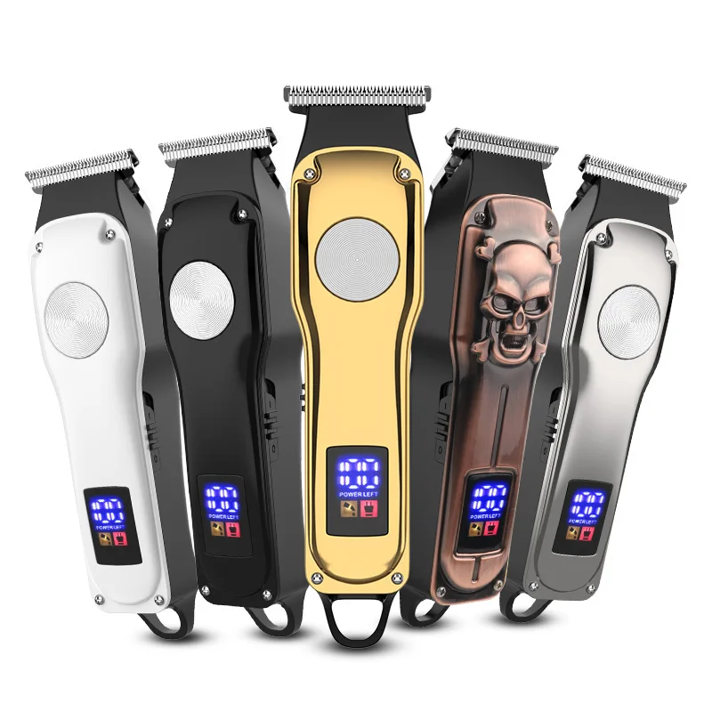 LCD Display Fast Charging Hair Clipper Barber Shop Metal Electric Hair Trimmer Men Professional Beard Trimmer Haircut Machine