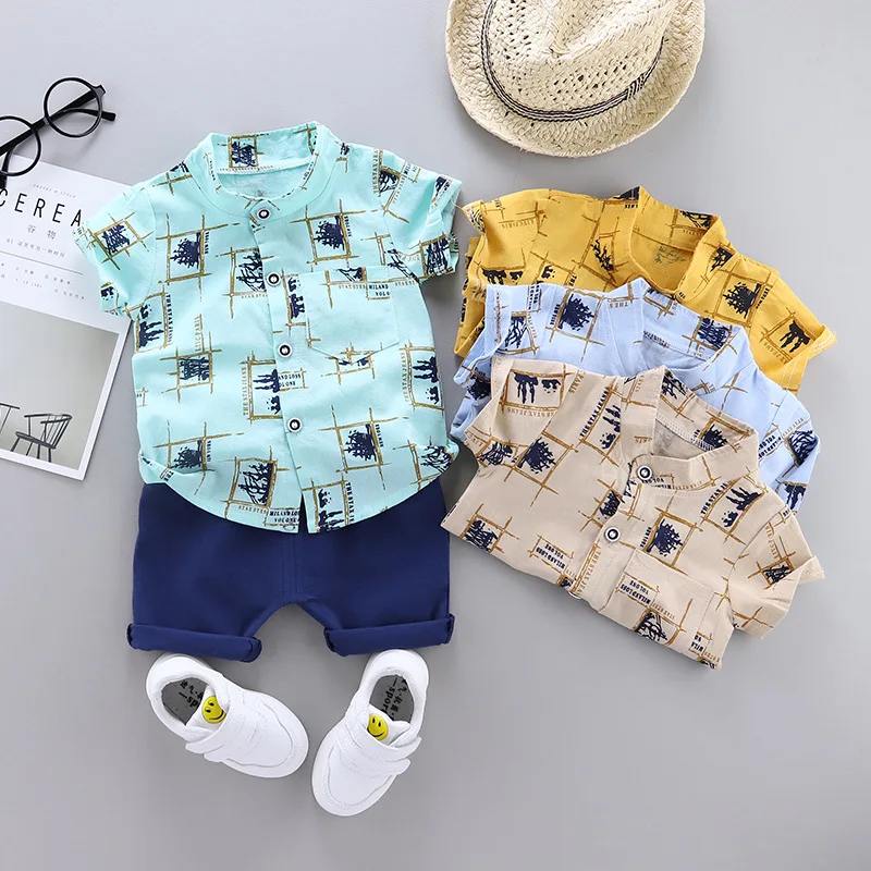 Children Clothes Summer 2 Piece Set Toddler Boy Outfit Kids Baby Boys Clothing Sets 3-4 Years
