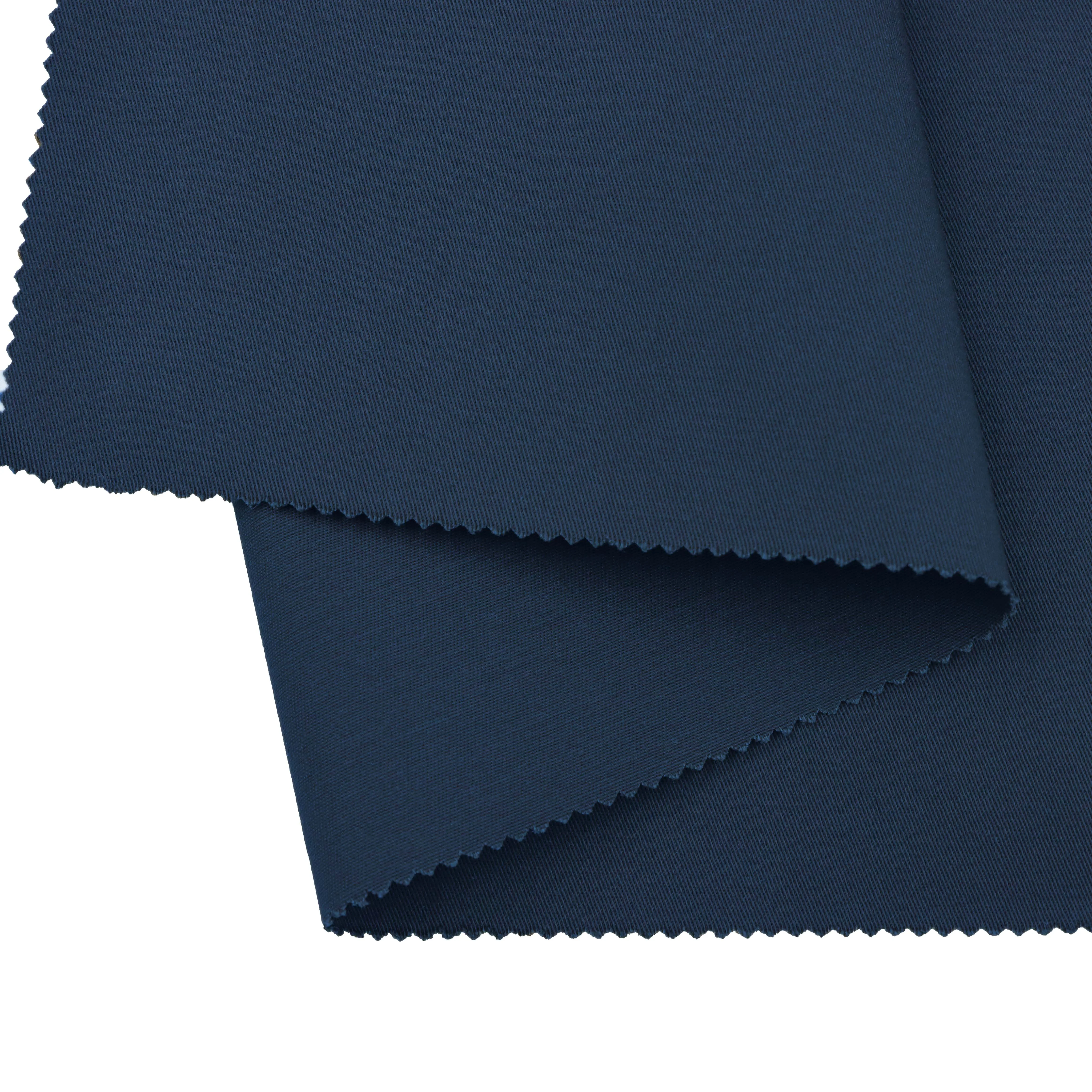 4-Thread Medium Thick High Density Left Twill Stretch Mercerization Cotton Fabric For Clothing Textile