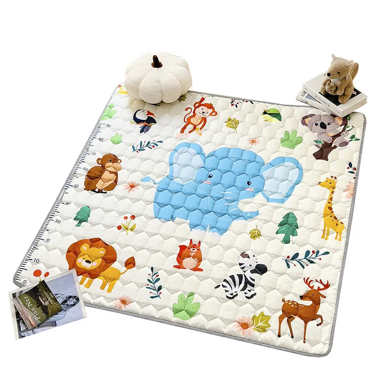 Soft Linen Kids Carpet Supplies Train Play Gym Bebe Mattress Baby Play Mat for  Baby Child of Baby Floor Play Mat