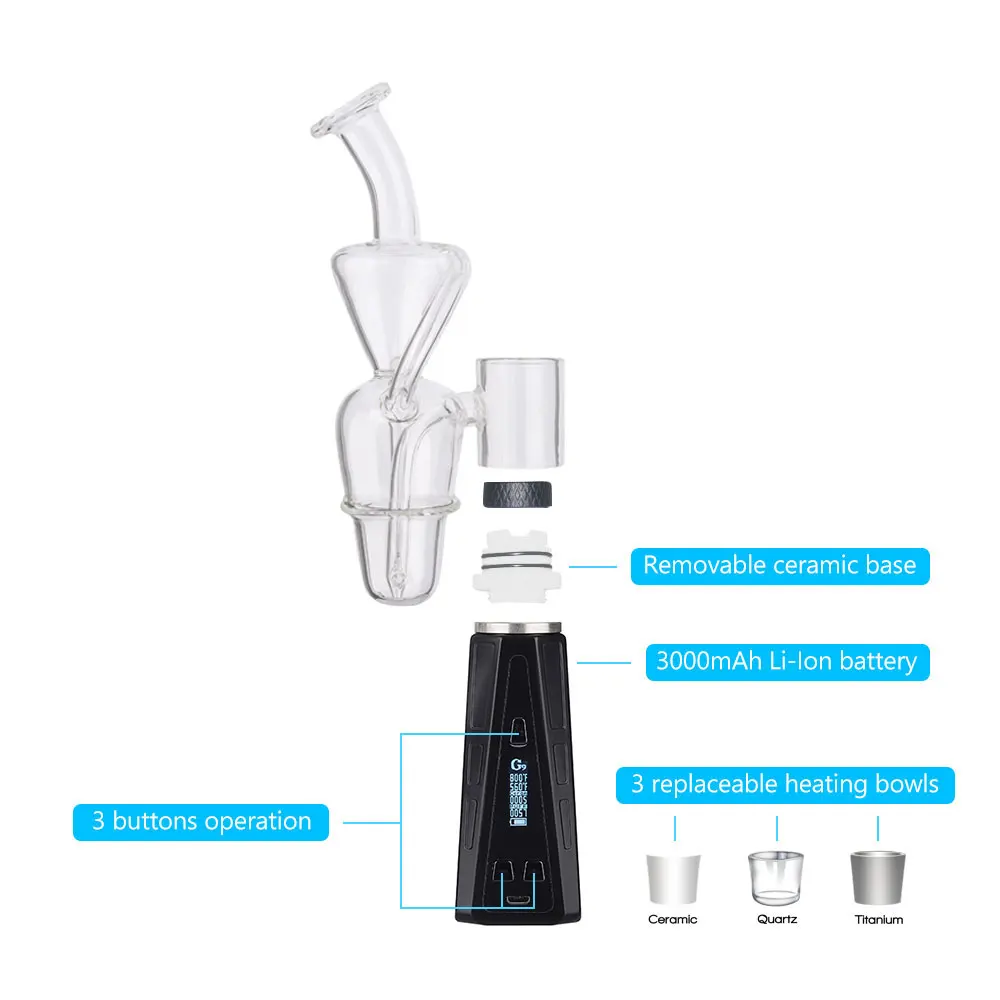  Epro Электрический испаритель Dab Rig Стартовые наборы стеклянная курительная трубка восковая машина Масляная вейп ручка Enail