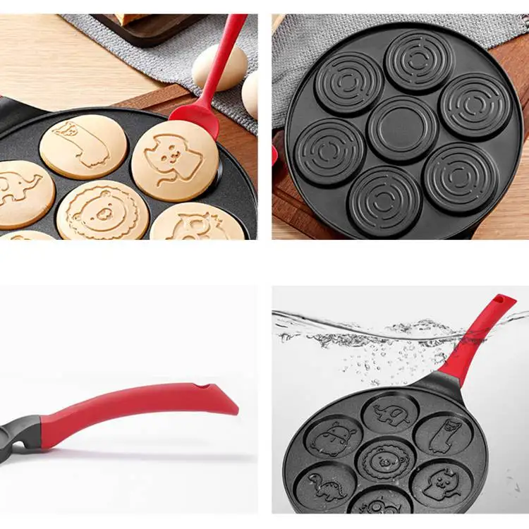 7 Animal Shapes Molds Griddle Pancake Cookware Non Stick Frying Pan for Kids