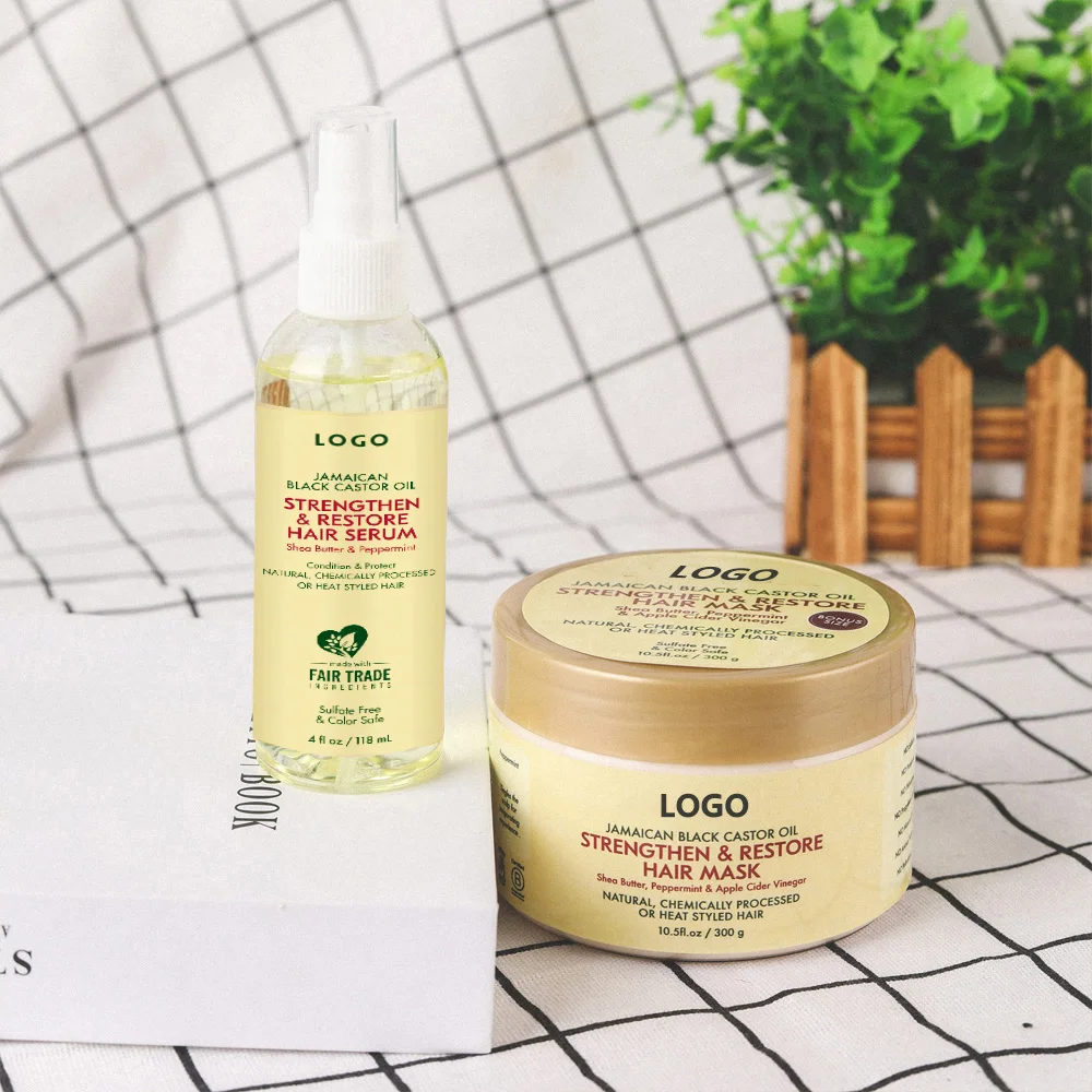  Customized Logo Private Label Natural Organic Professional Salon Products Black Castor Oil Hair Care