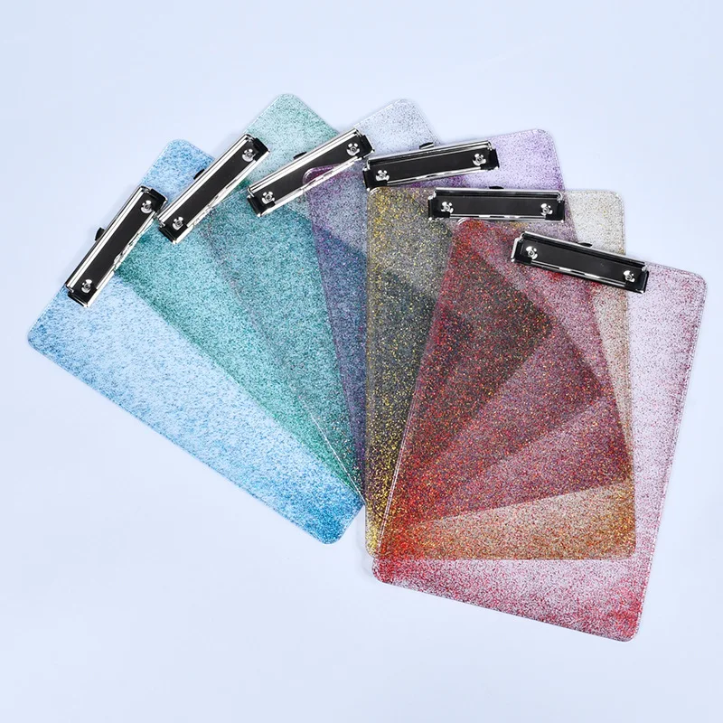 JIUYEJIELIN Custom Filing Product Document Hanging Case Sublimation Clip Boards Plastic Storage Writing Clipboard Foldable A4 5