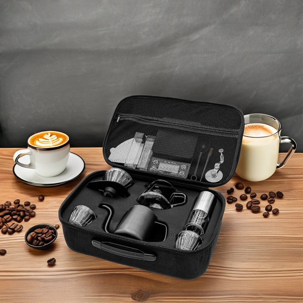 Уютный подарочный набор для кофе и чая со стильным классическим дизайном из стекла включает в себя идеальную презентационный бокс