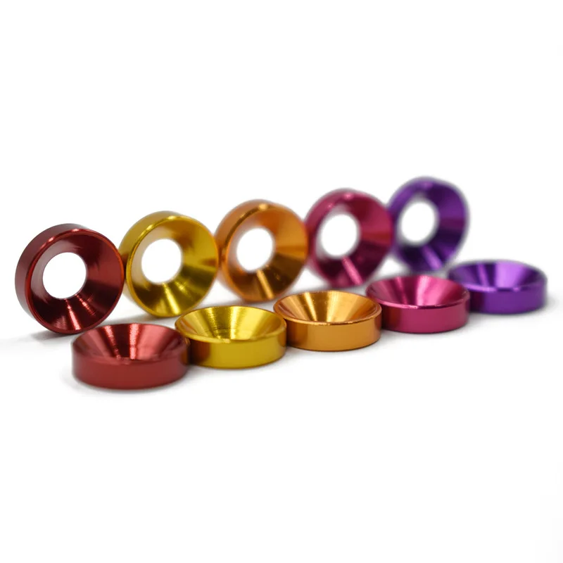 High Quality Metal washer  Concave Button Cup Gasket Aluminum Anodized Color Countersunk  Washer