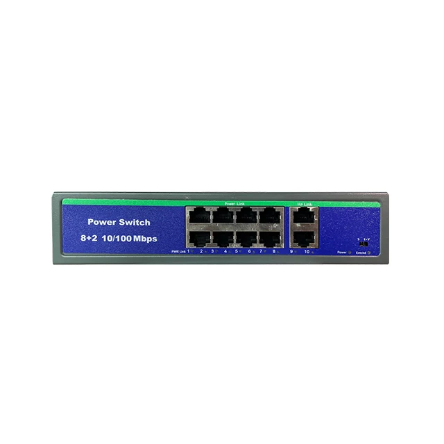 Сетевой коммутатор Ethernet с 8 + 2 портами и Poe для видеодомофона коннекторы