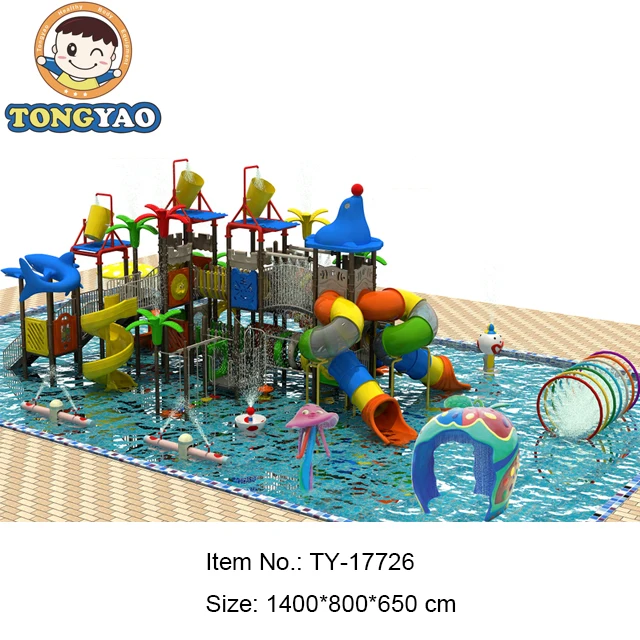 aqua park rides wave pool games toy splash pad fun kids fiberglass tube slip plastic water slide