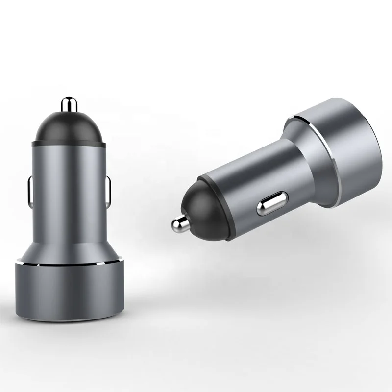 
Shenzhen Manufacturer 2 Ports 5V 2.4A Dual USB Car Charger Adapter With Led Voltmeter Display 